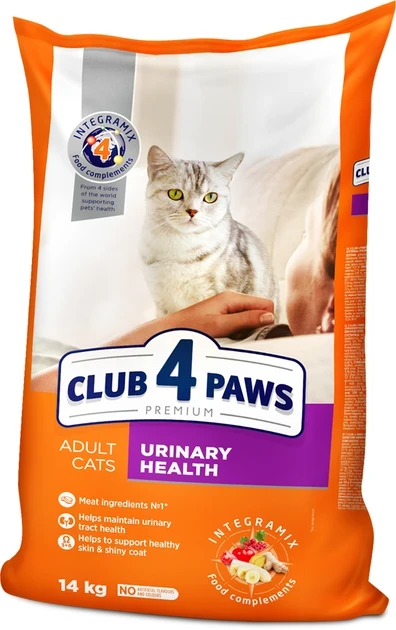 Club 4 Paws Premium For Adult Cats Urinary Health 14kg