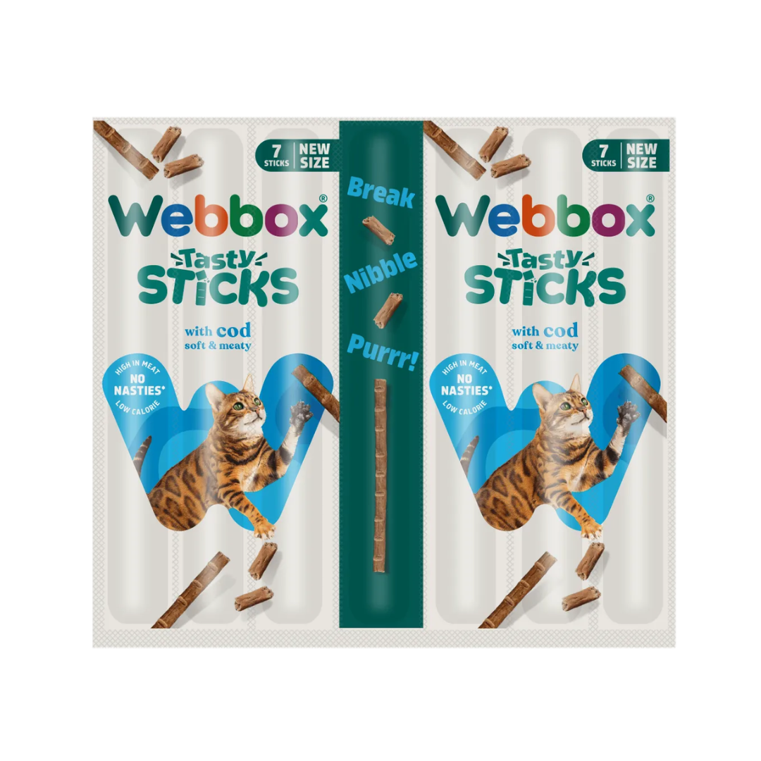 Webbox Tasty Sticks MSC Cod Cat Treats 35g