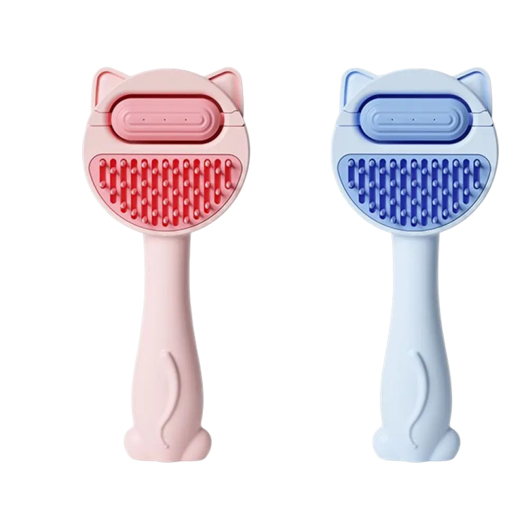 Cat-Shaped Spray Massage Brush with Cotton Towel Wrap – For Cats & Dogs