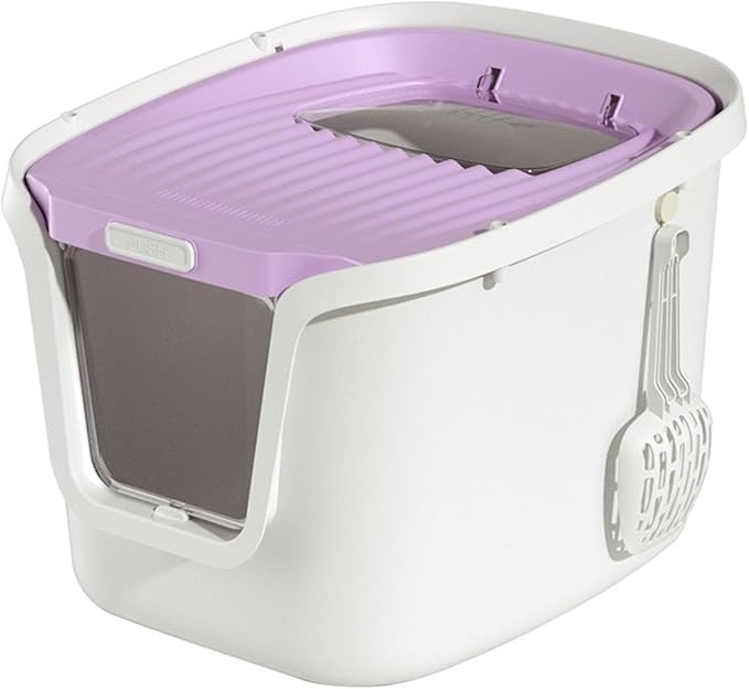 Top Entry Enclosed Cat Litter Box with Scoop