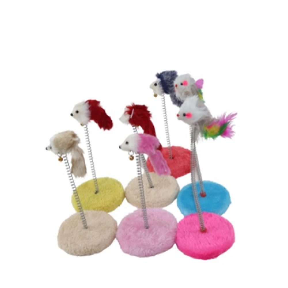 Interactive Spring Mouse Cat Scratcher Toy