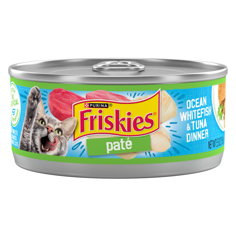 Friskies Paté Ocean Whitefish & Tuna Dinner Wet Cat Food