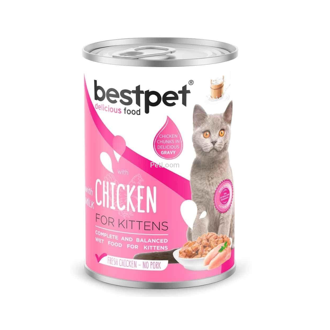 Bestpet Chicken with Milk Wet Food for Kittens