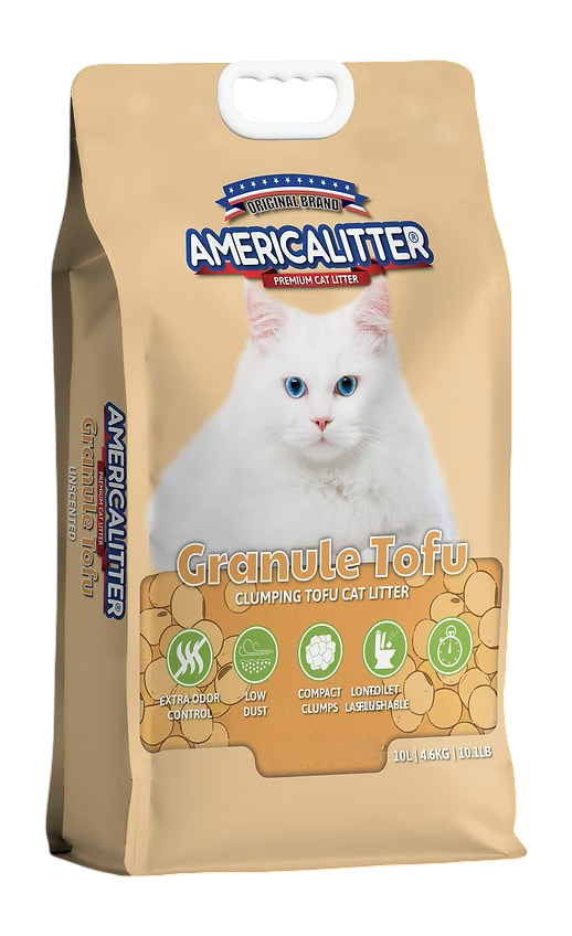 America Litter Pellet Tofu Clumping Cat Litter – Coffee Scent (10 L / 4.6 Kg)