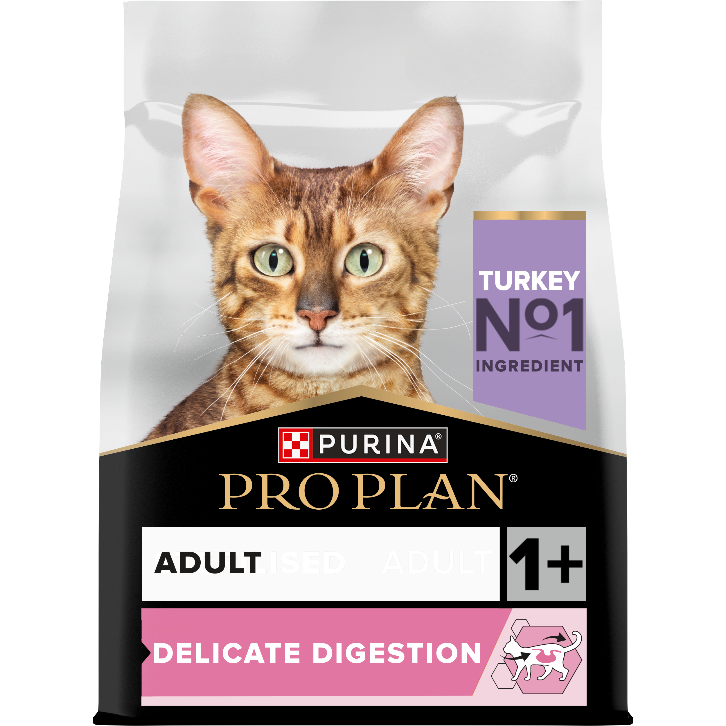 Purina Pro Plan Adult Delicate Digestion Dry Cat Food with Turkey
