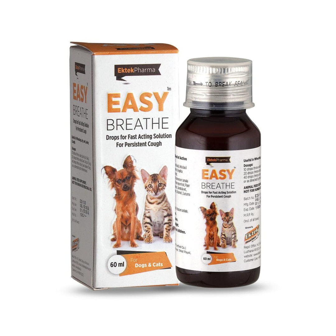 Ektek Pharma Easy Breathe Drops for Dogs & Cats – 60 ml