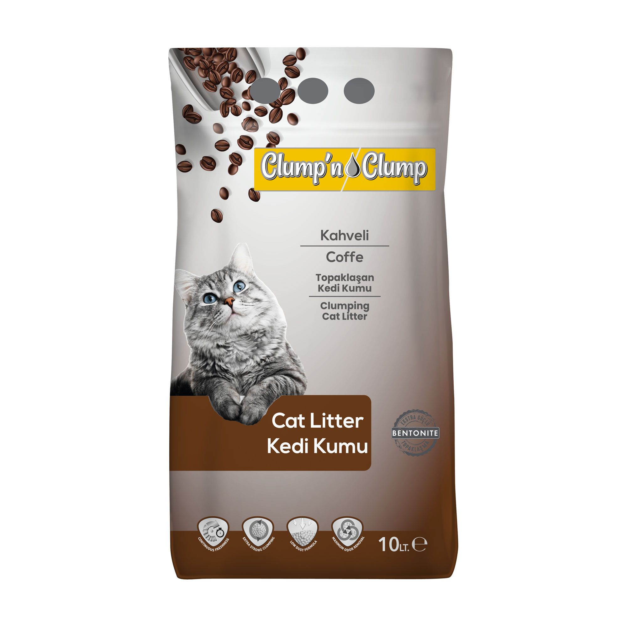 Clump’n’Clump Coffee Scent Clumping Cat Litter – 10L