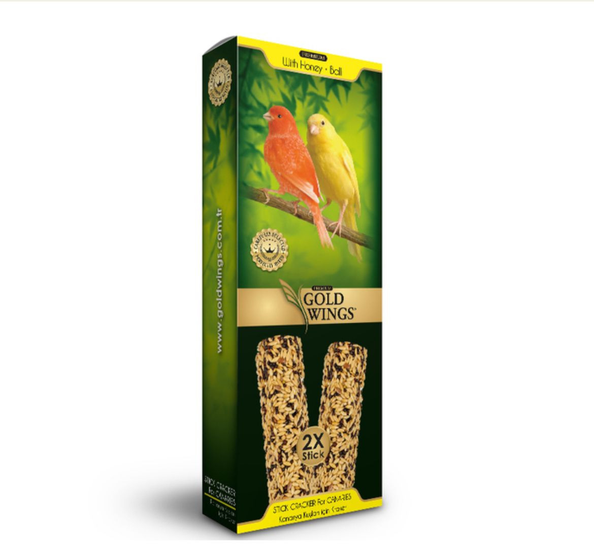 Gold Wings Premium 2-Pack Honey Crackers for Canaries