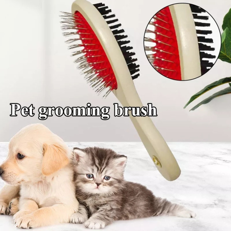 Dual-Sided Pet Grooming Brush