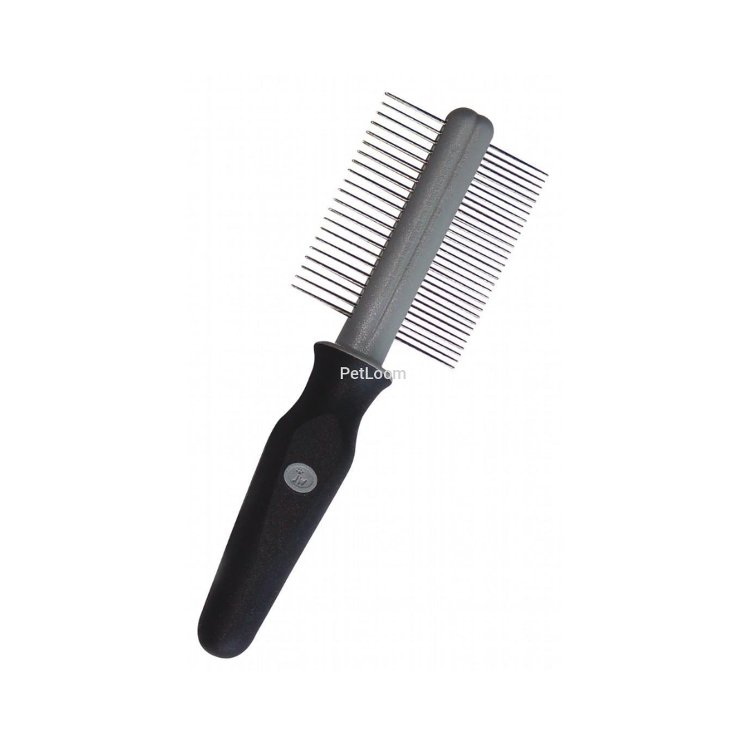 JW GripSoft Double-Sided Comb for Cats & Dogs – Fine & Coarse Grooming Comb