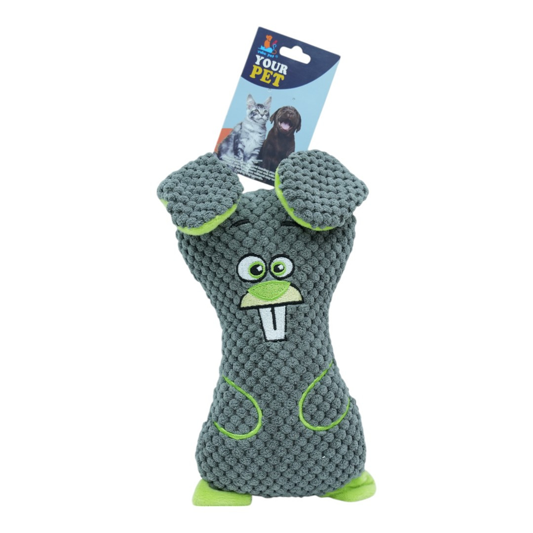 Plush Dog Chew Toy with Silly Face