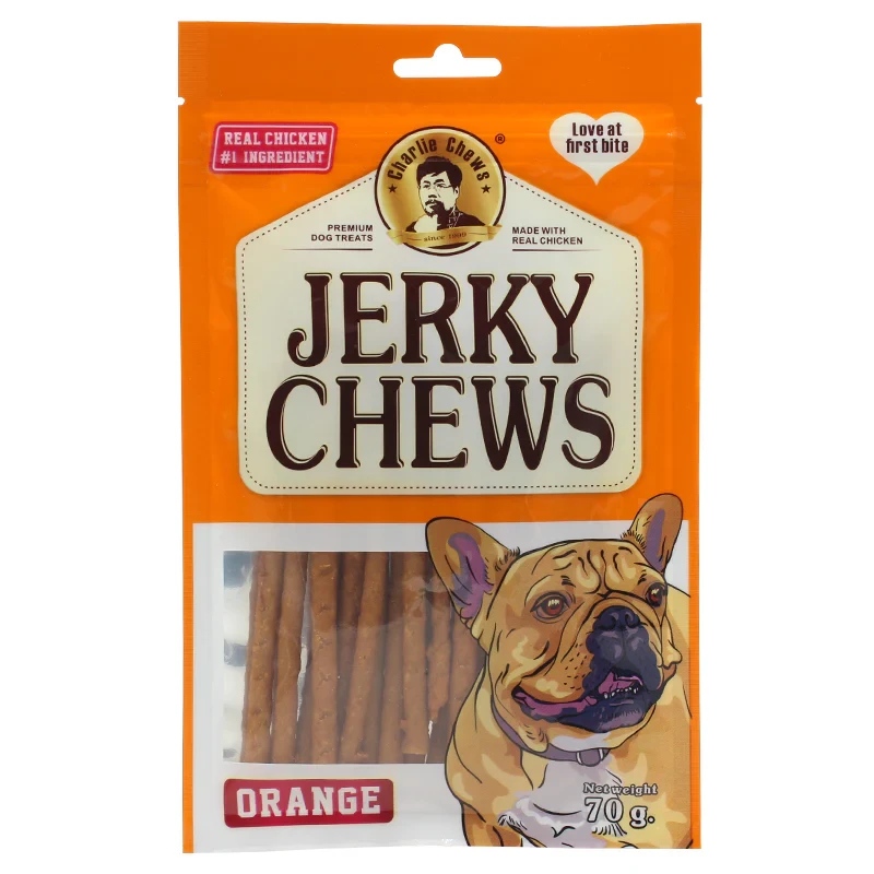 Charlie Jerky Chews Stick Orange Flavor Premium Dog Treats