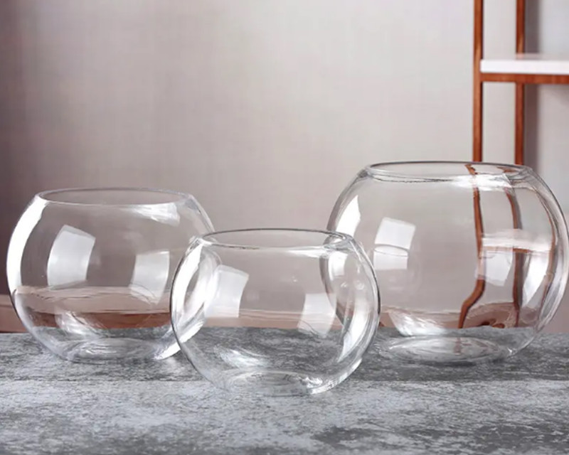 Round Glass Fish Bowl