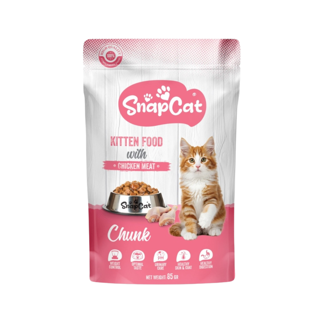 SnapCat Kitten Food Chunk with Chicken Meat – Wet Cat Food