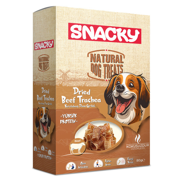 Snacky Dog Treat Dried Beef Trachea (Larynx)