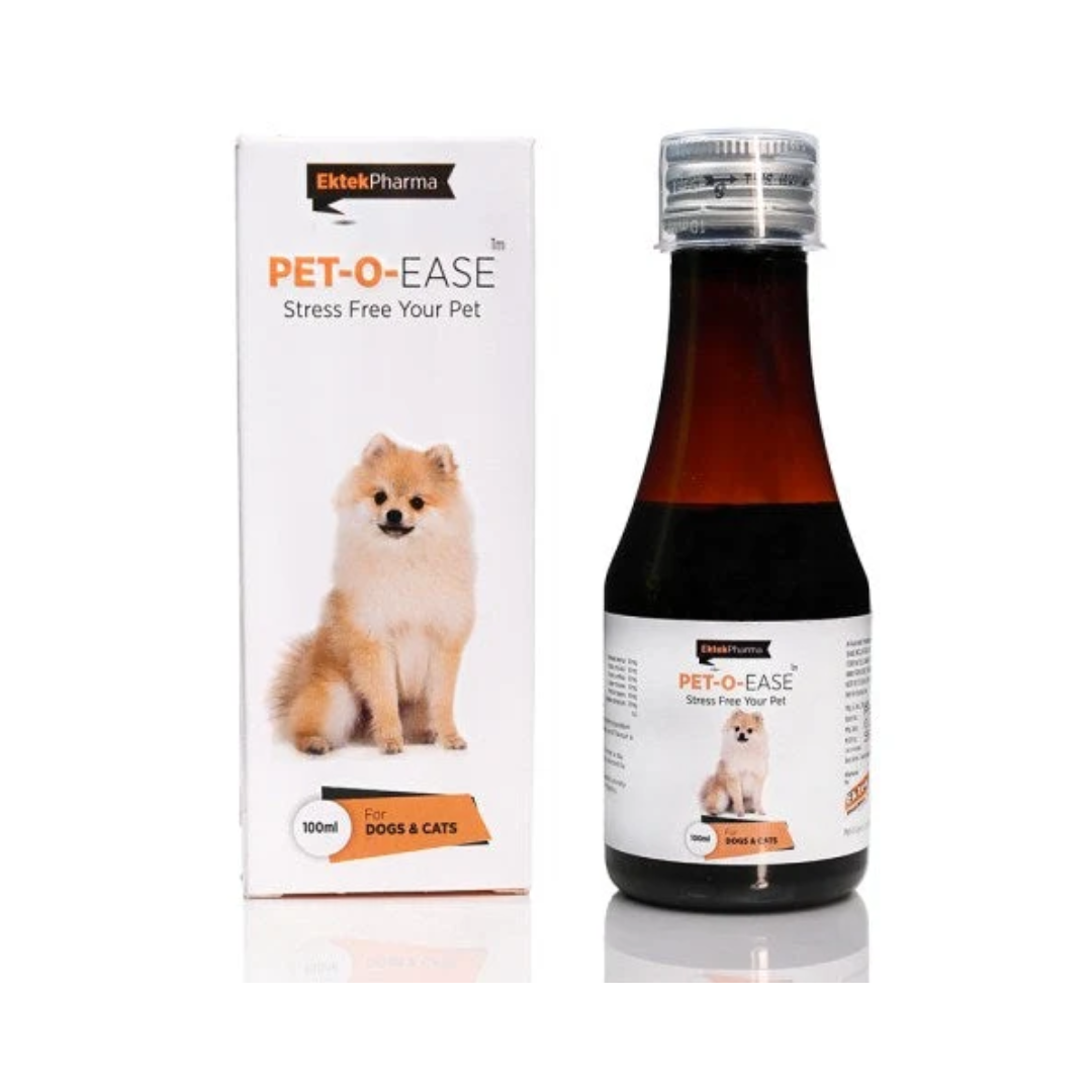 Ektek Pharma Pet-O-Ease Stress Support for Dogs & Cats – 100 ml
