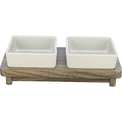 Trixie CityStyle Ceramic Bowl Set with Holder
