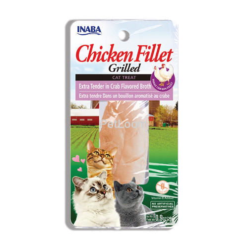 Inaba Grilled Chicken Fillet Extra Tender in Crab Flavored Broth Cat Treat