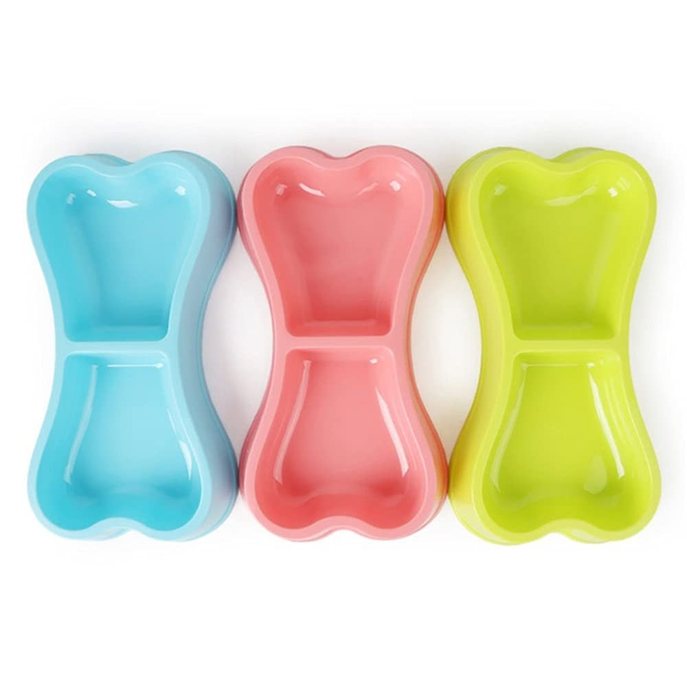Bone Shaped Double Pet Bowl