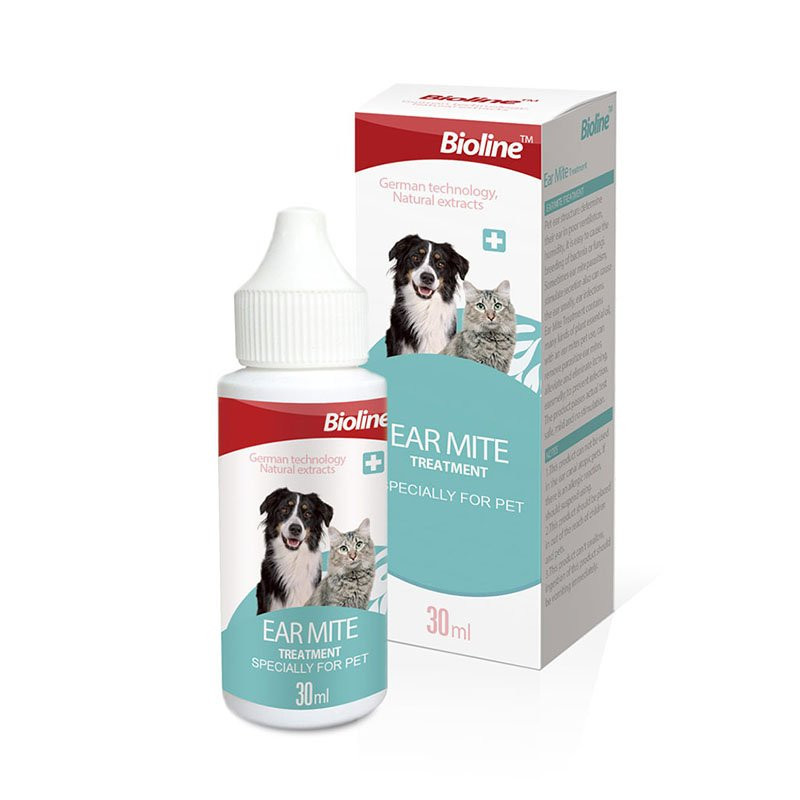 Bioline Ear Mite Treatment for Dogs & Cats (30ml)
