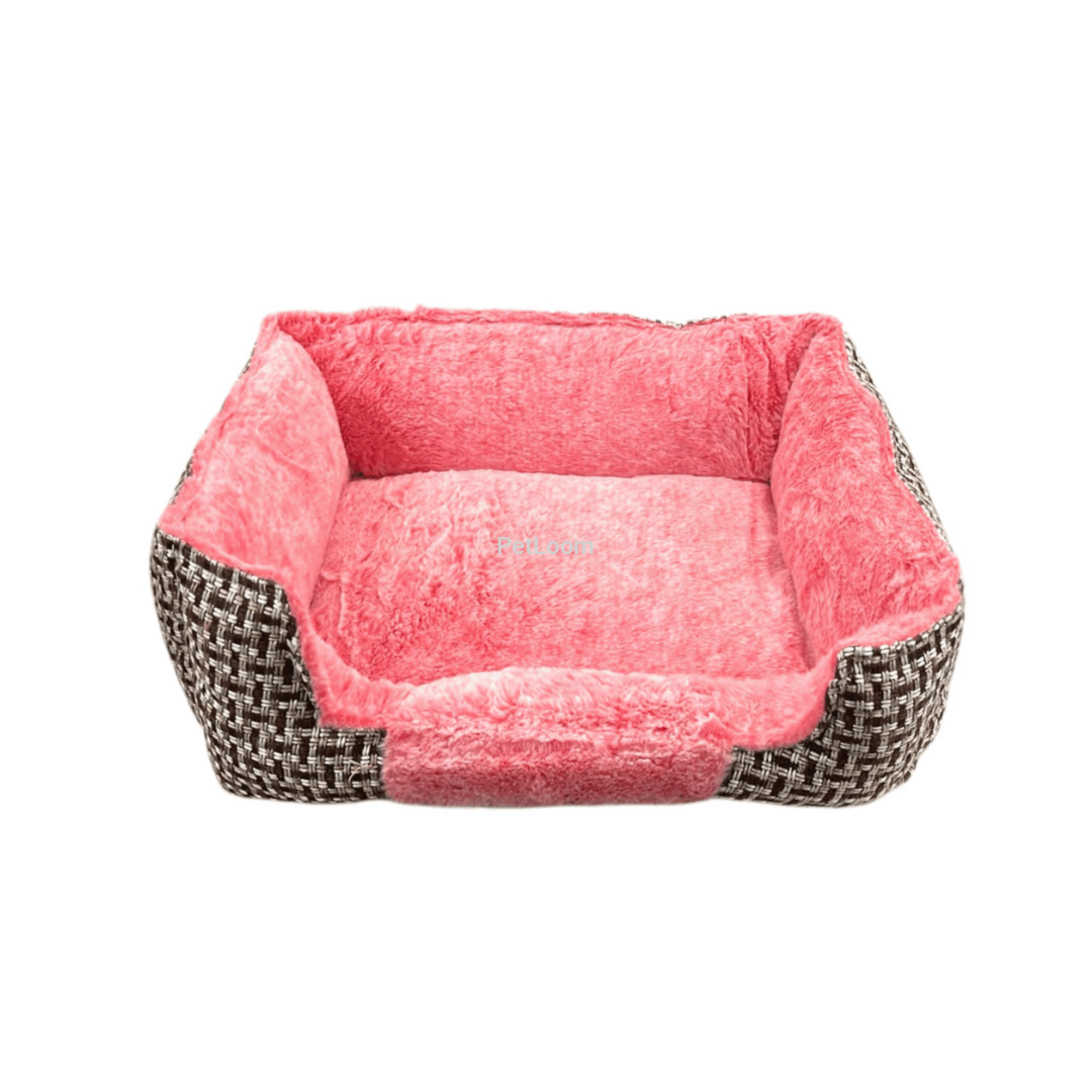 Soft Plush Pet Bed with Raised Sides – Cozy Comfort Design – 50 × 50 cm