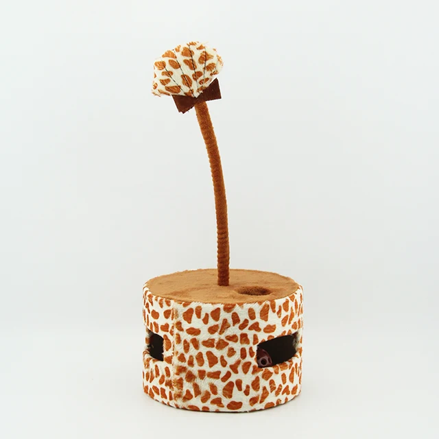 Interactive Cat Toy with Giraffe Pattern
