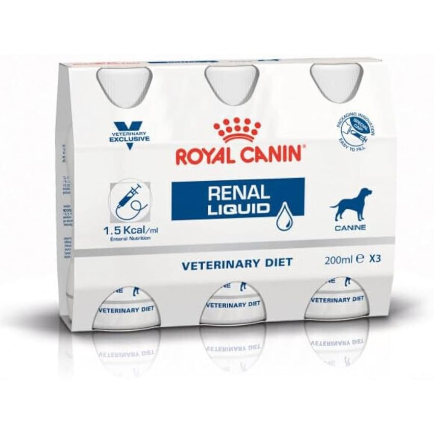 Royal Canin Veterinary Renal Liquid Dog – 3 × 200 ml
