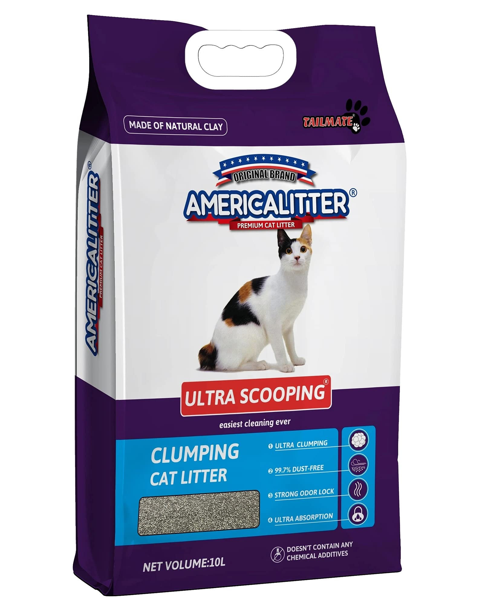 America Litter – Ultra Scooping Clumping Cat Litter (10 L)