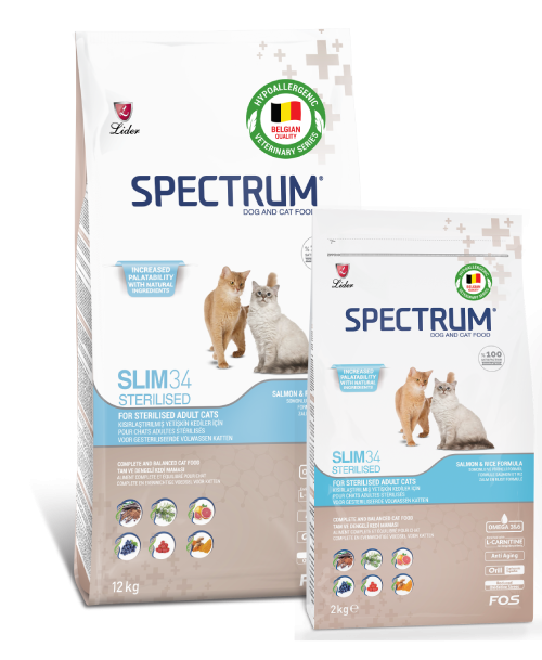 Spectrum Slim 34 Sterilised Cat Food - Salmon & Rice Formula