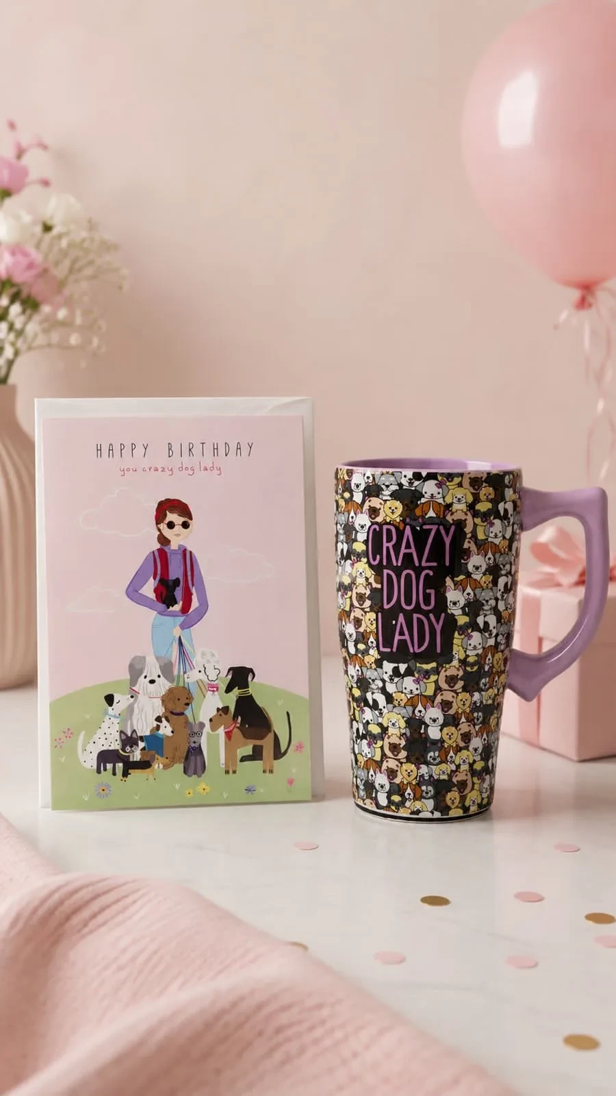 Crazy Dog Lady Birthday Gift Set