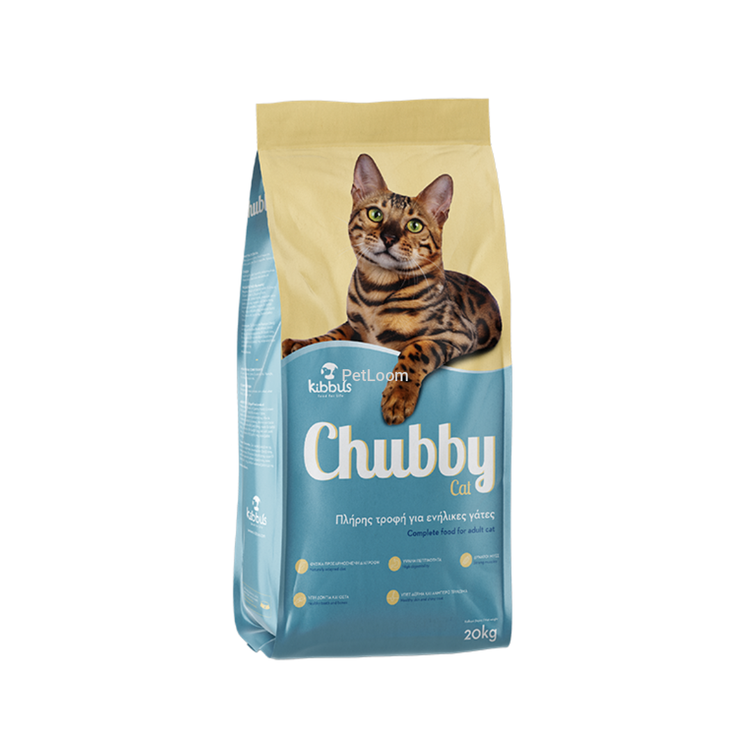 Kibbus Chubby Cat Dry Food for Adult Cats – 20kg