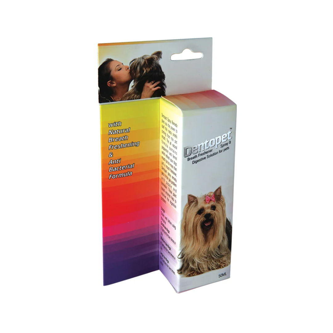 Ektek Pharma Dentopet Teeth Spray for Dogs & Cats | Breath Freshener & Oral Care (50 ml)