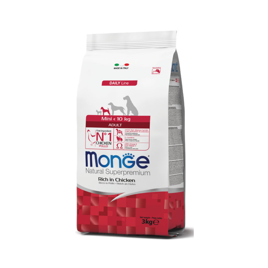 Monge Natural Superpremium Mini Adult – Rich in Chicken – 3 kg