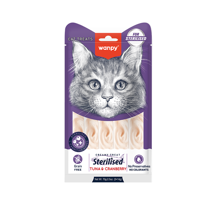 Wanpy Creamy Treat for Sterilized Cats Tuna & Cranberry
