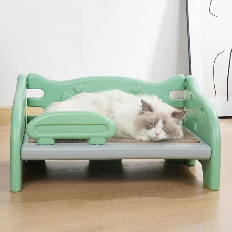 Multifunctional Cat Scratcher Bed with Toy