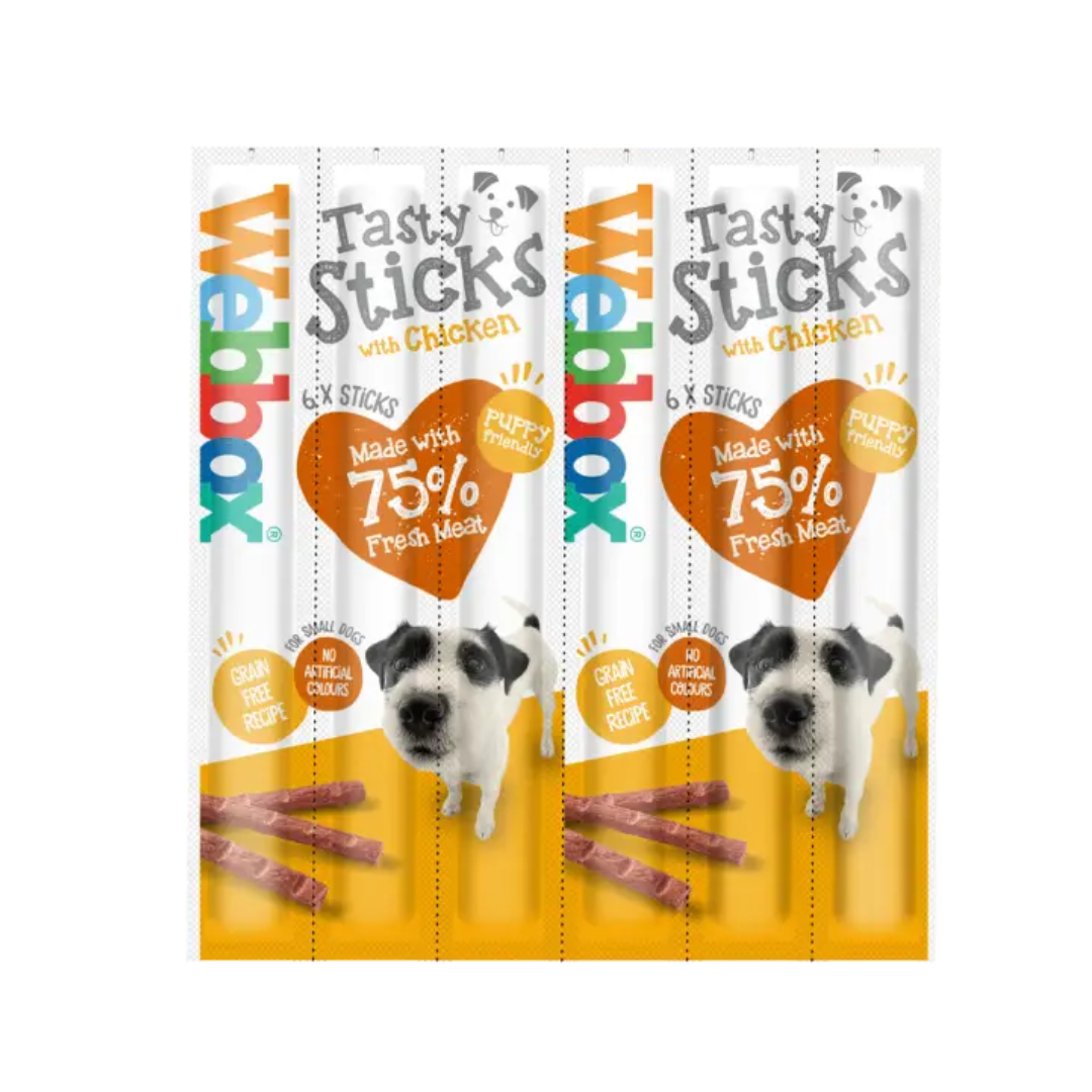 Webbox Tasty Sticks Chicken Dog Treats – Small