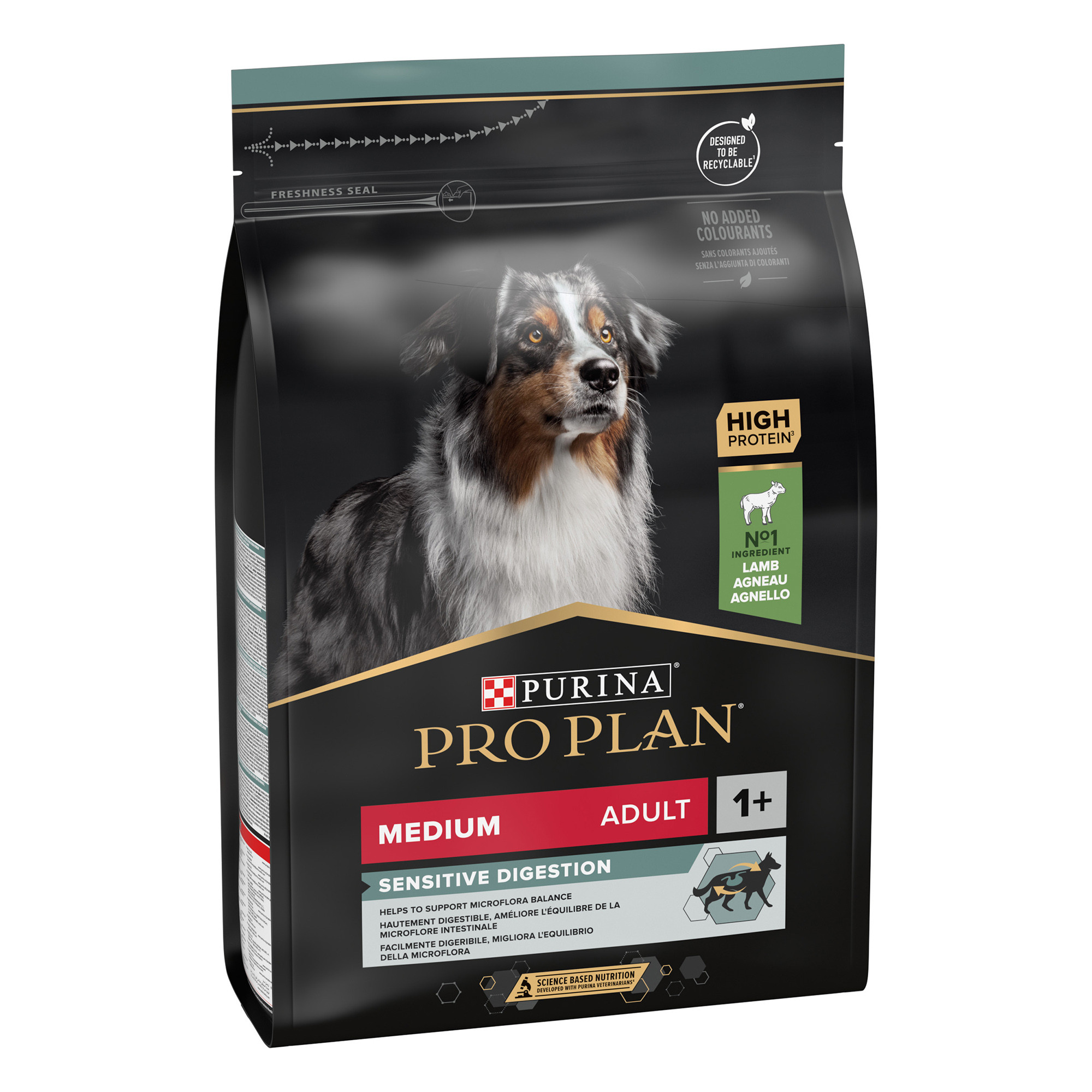 Pro Plan Sensitive Digestion Medium Adult, Dry Dog food with Lamb, 3 kg