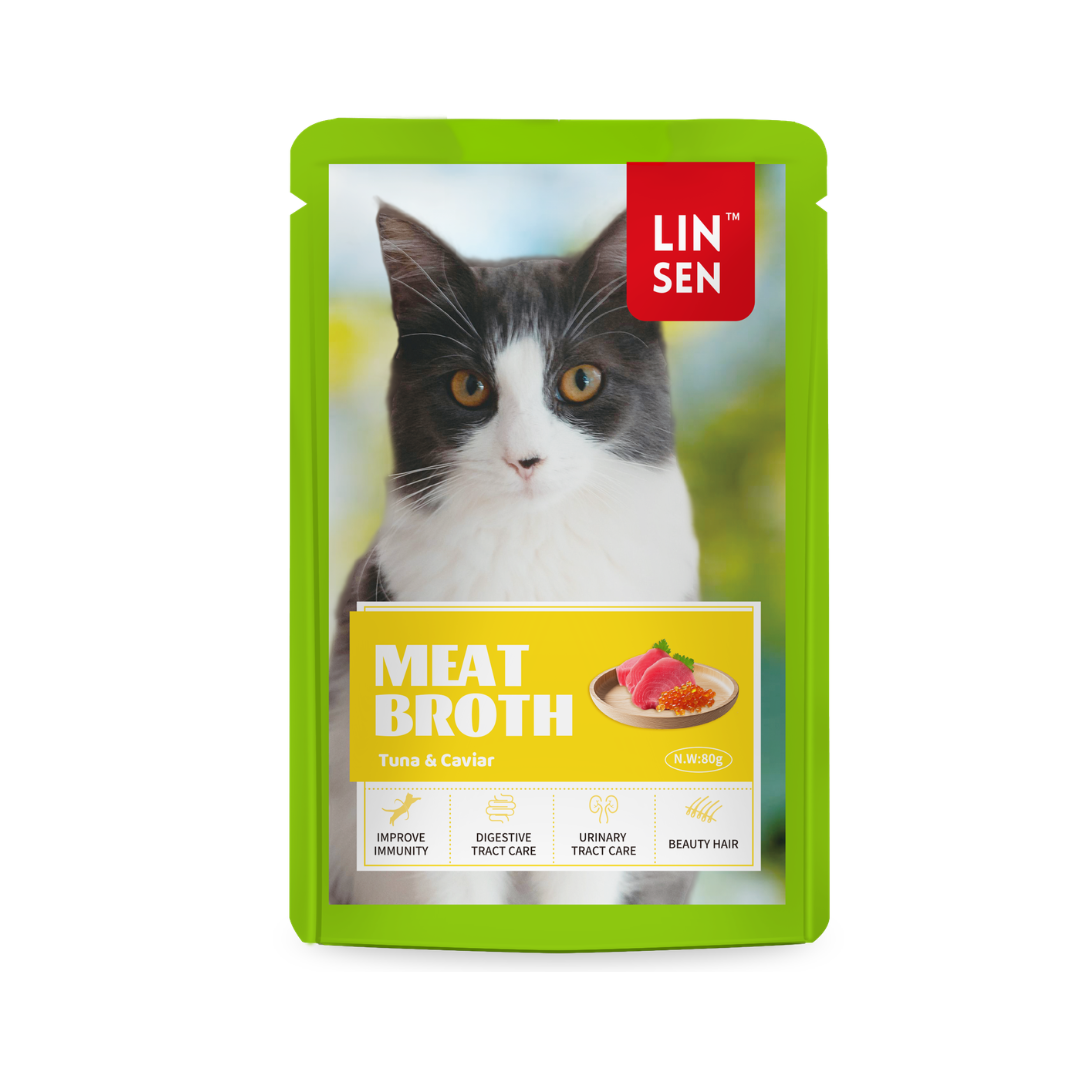 Linsen Meat Broth Tuna & Caviar Cat Food