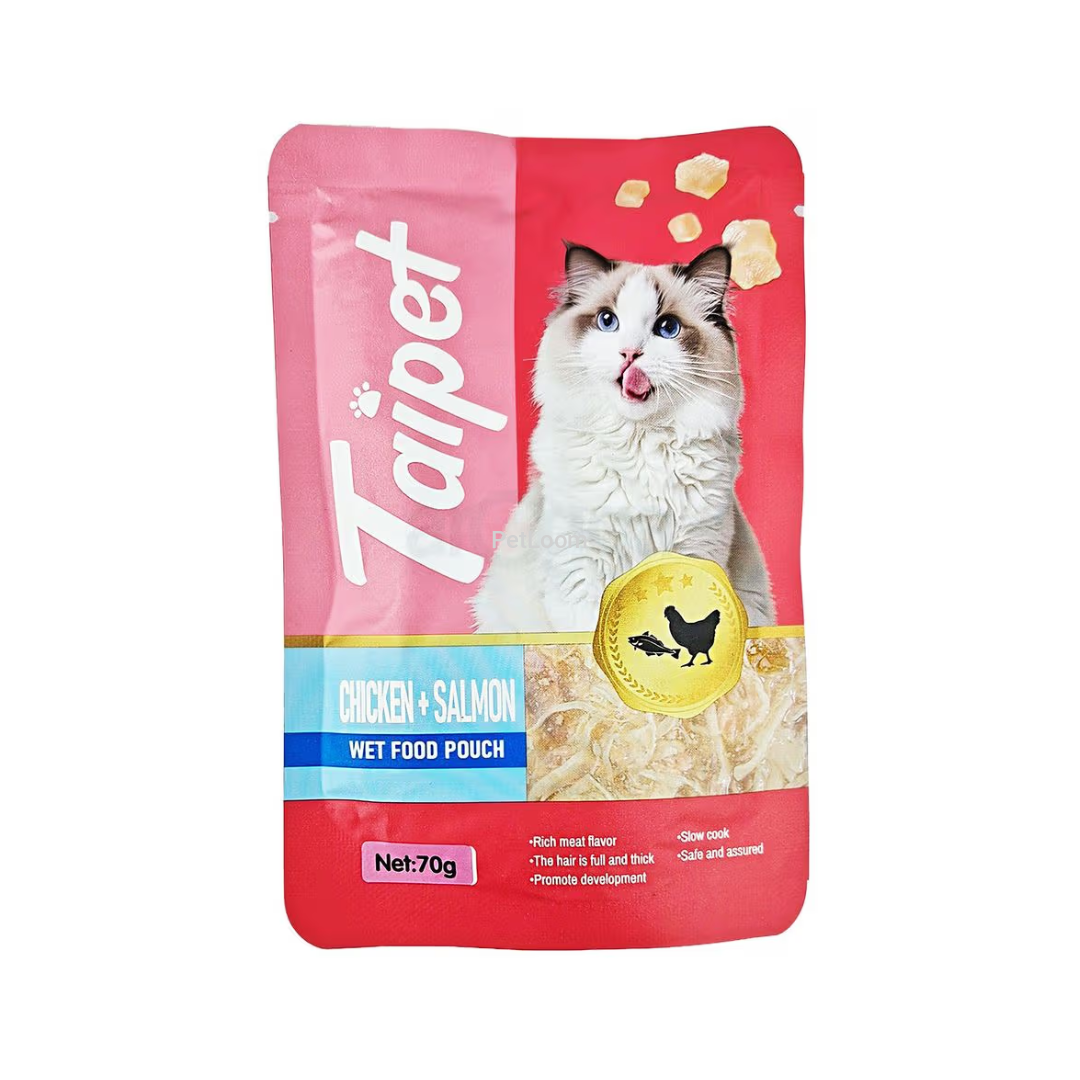 Taipet Chicken & Salmon Wet Food Pouch – 70gm