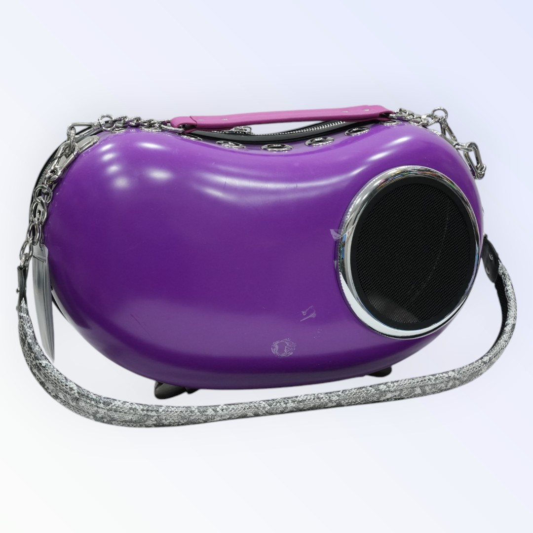 Stylish Purple Capsule Pet Carrier