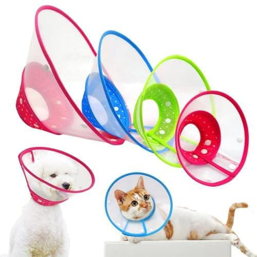Adjustable Pet Recovery Cone Collar – Soft Padded & Waterproof Protective Cone