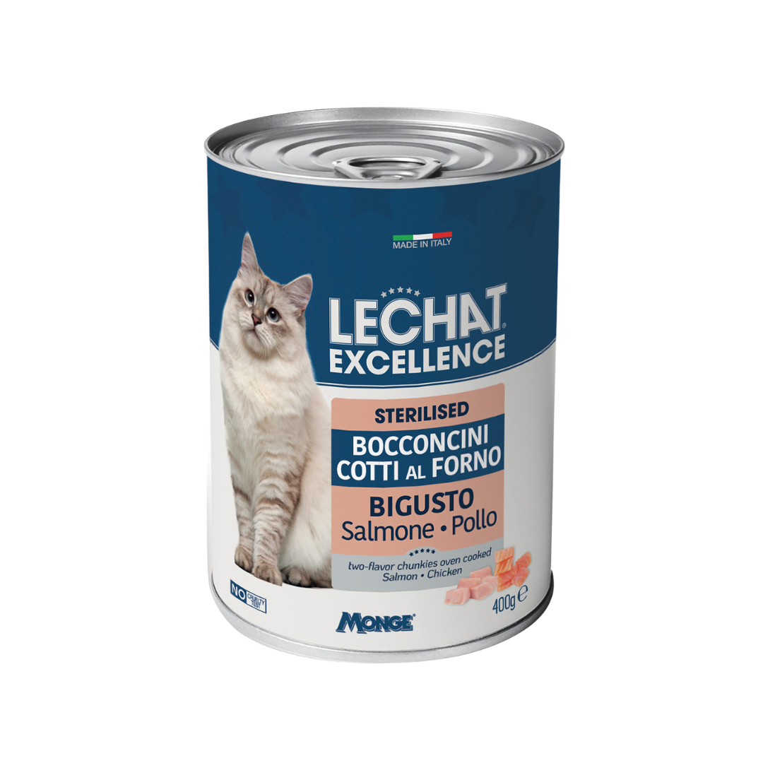 Lechat Excellence Two-Flavor Chunkies Salmon and Chicken