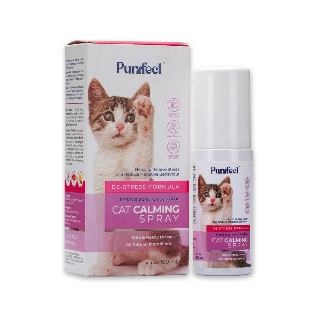 Purrfect Cat Calming Spray | De-Stress & Scratch Control (100 ml)