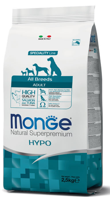 Monge Natural Superpremium All Breeds Adult Hypo – Salmon & Tuna – 2.5 kg