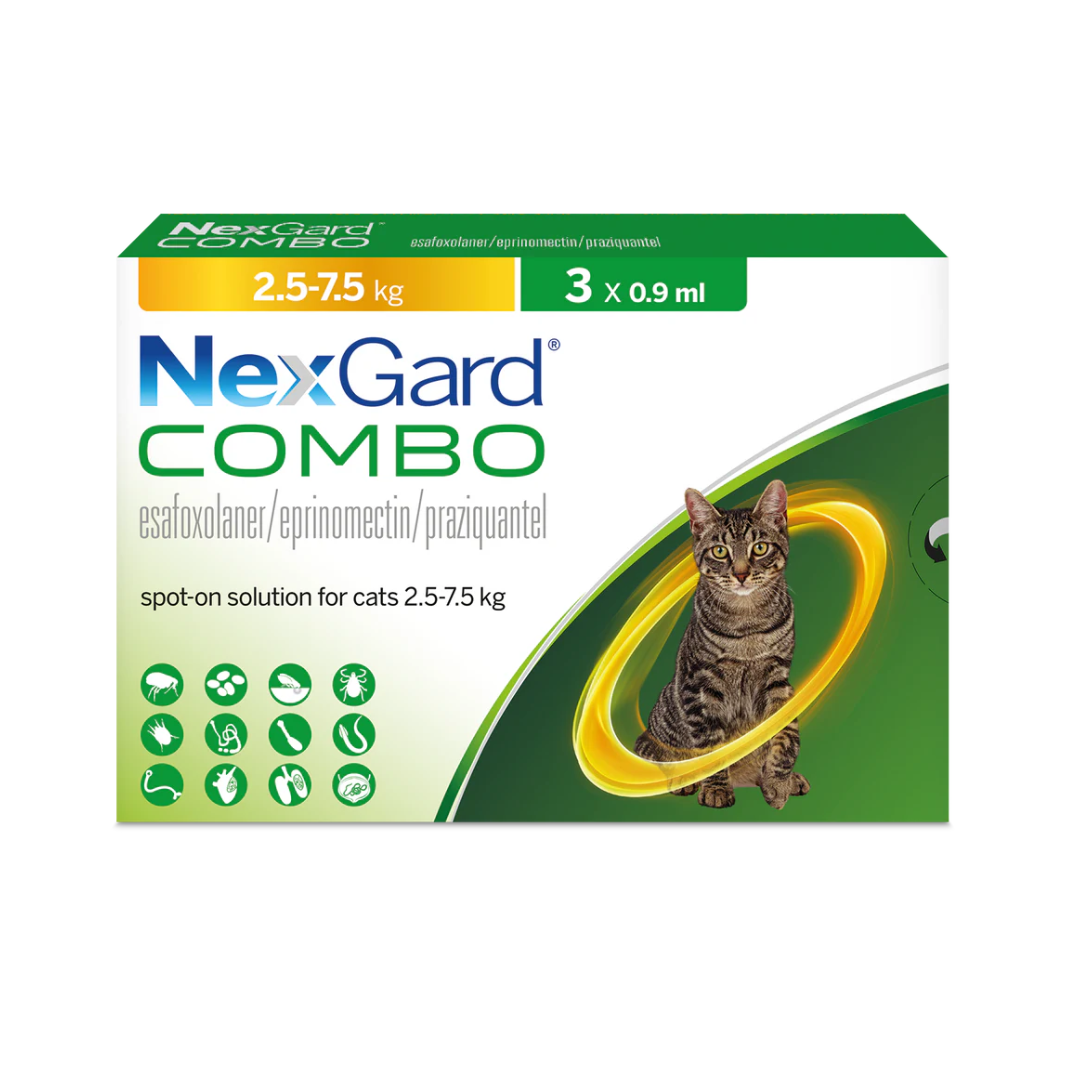 NexGard Combo Spot-On for Cats 2.5–7.5 kg – 0.9 ml Pipette