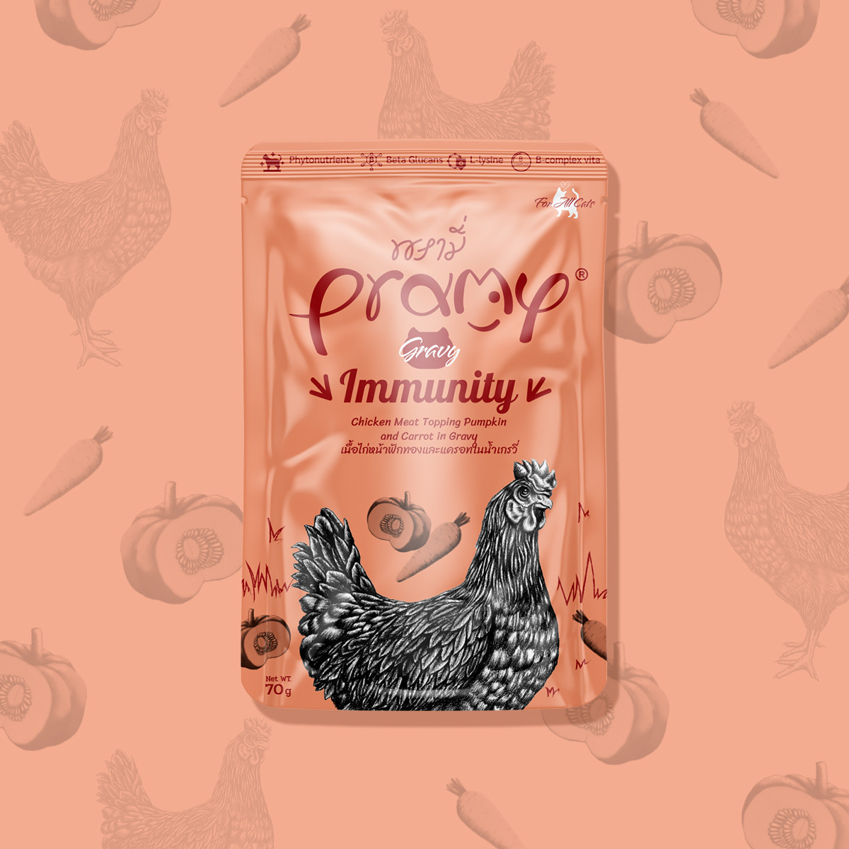 Pramy Immunity Chicken Topping Pumpkin & Carrot Recipe