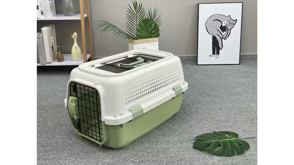 Pet Carrier with Metal Door – Assorted Colors