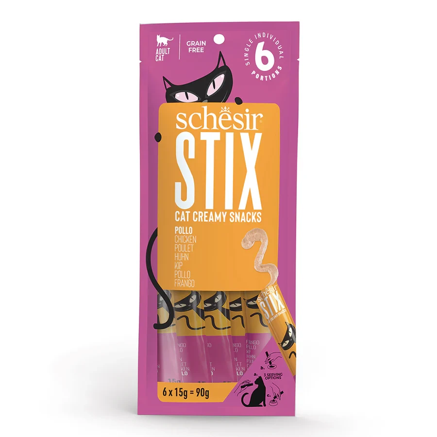Schesir Stix Chicken in Cream - 90g Pouch
