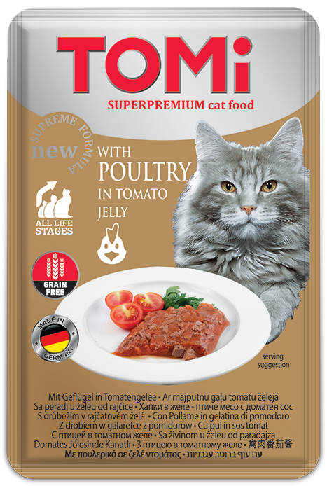TOMi 100g Pouch – Poultry in Tomato Jelly