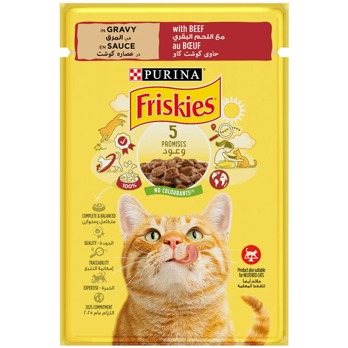 Purina Friskies Beef Chunks in Gravy Wet Cat Food